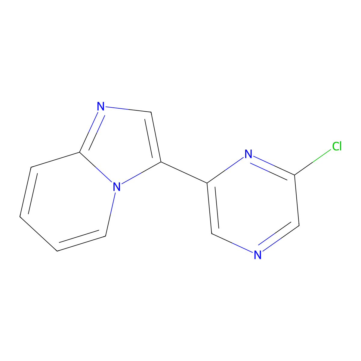 3-(6-Chloro-2-pyrazinyl)imidazo[1,2-a]pyridine molecular structure, CAS 1206970-18-4