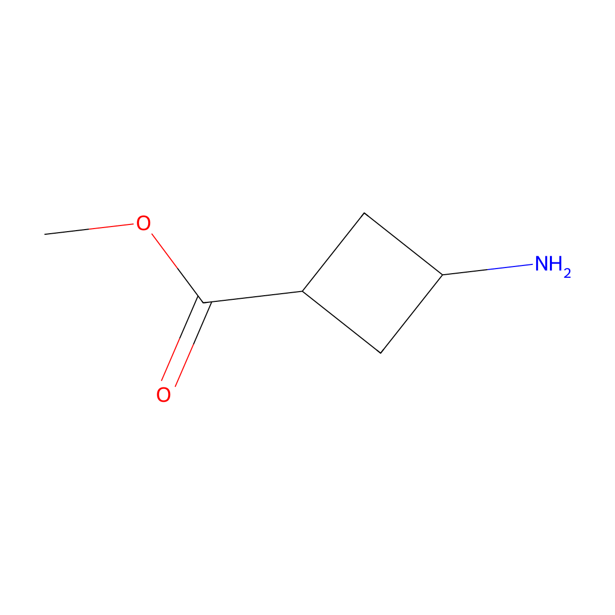Methyl (1r,3r)-3-aminocyclobutane-1-carboxylate molecular structure, CAS 1206970-19-5