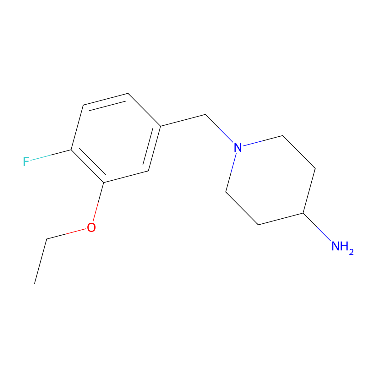 1-(3-Ethoxy-4-fluorobenzyl)piperidin-4-amine molecular structure, CAS 1206970-26-4