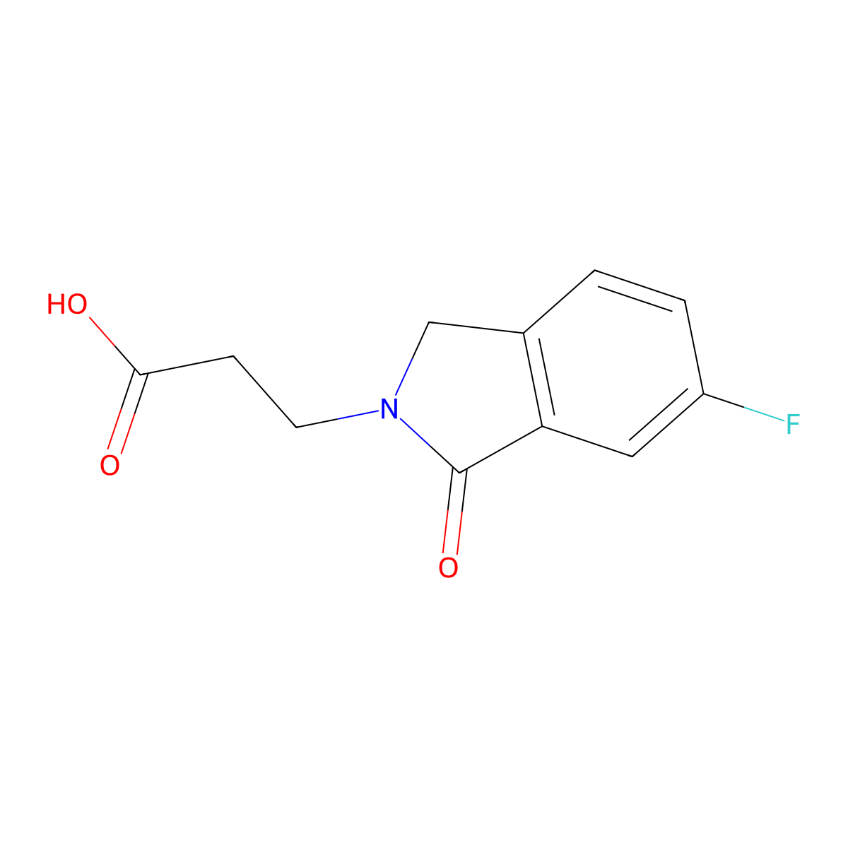 3-(6-Fluoro-1-oxoisoindolin-2-yl)propanoic acid molecular structure, CAS 1206970-40-2