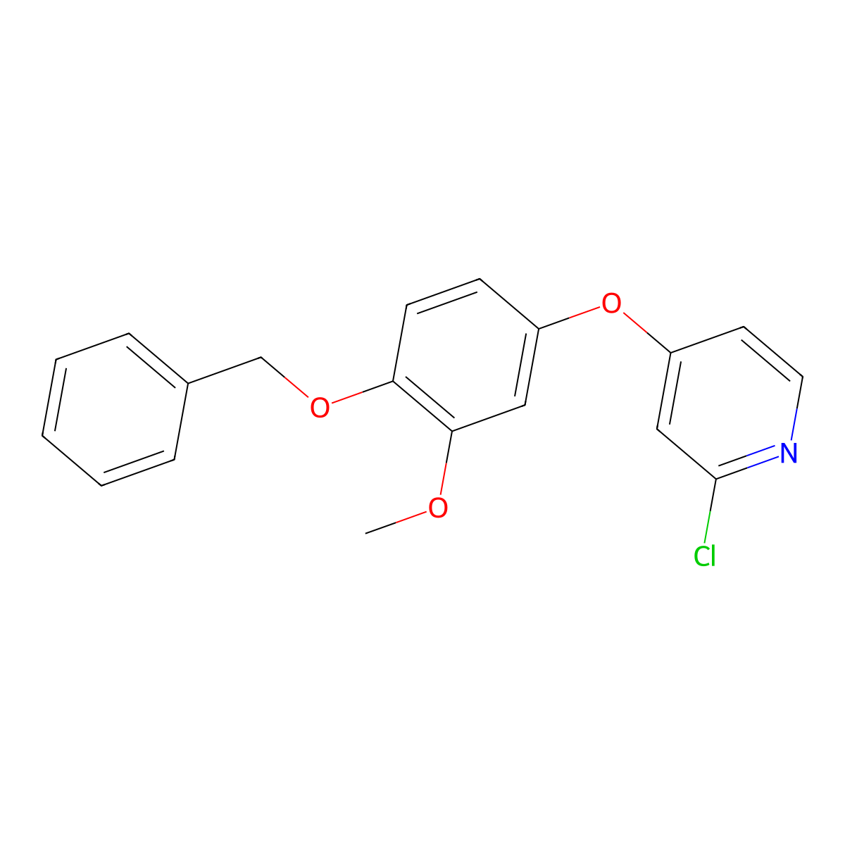 4-(4-(Benzyloxy)-3-methoxyphenoxy)-2-chloropyridine molecular structure, CAS 1206970-43-5