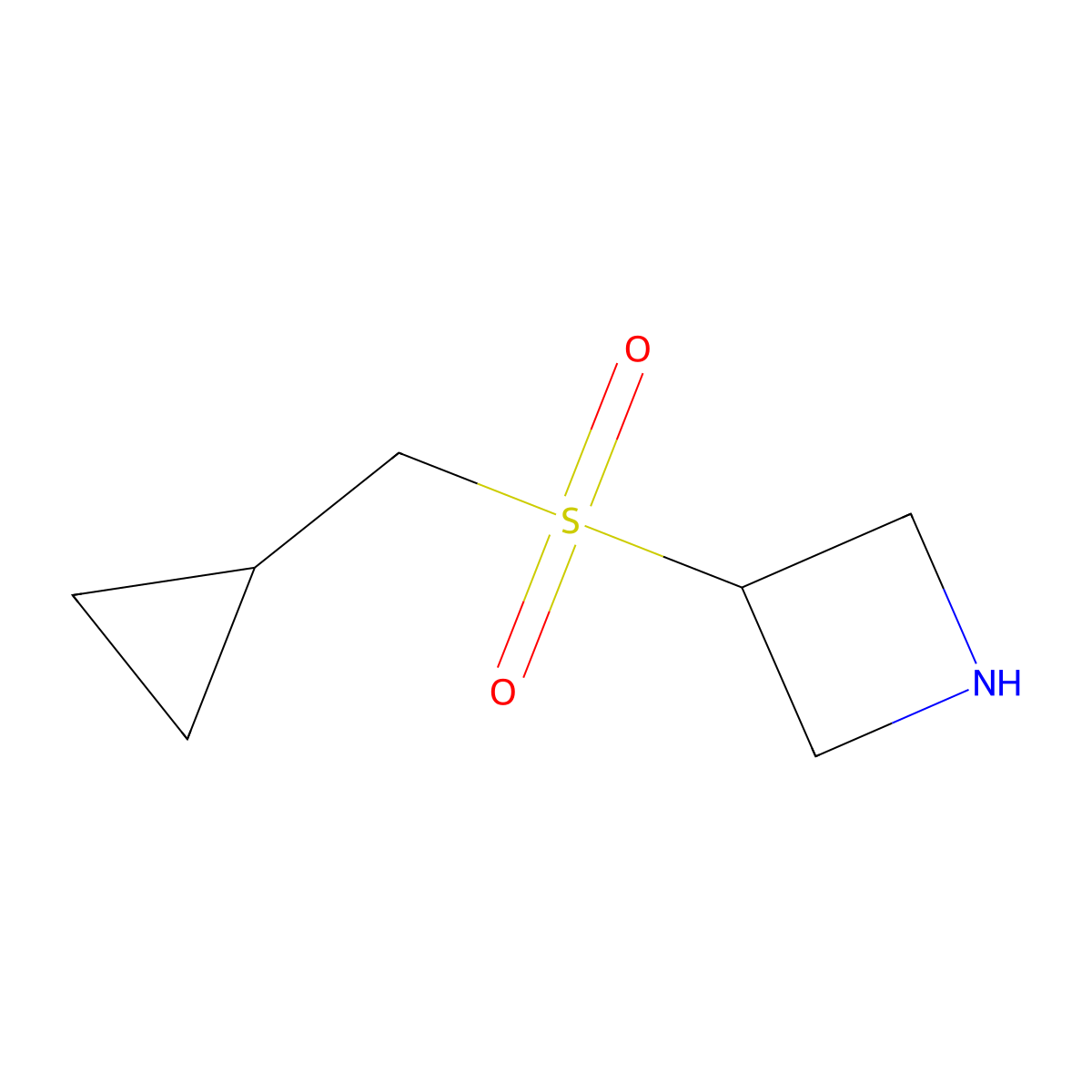 3-(Cyclopropylmethyl)sulfonylazetidine molecular structure, CAS 1206970-46-8
