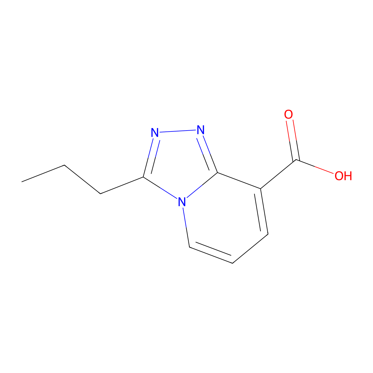 3-Propyl-[1,2,4]triazolo[4,3-a]pyridine-8-carboxylic acid molecular structure, CAS 1206970-58-2