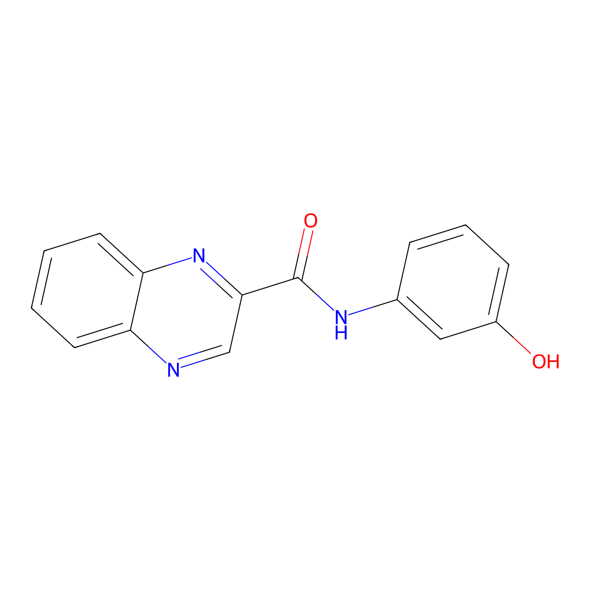 N-(3-hydroxyphenyl)quinoxaline-2-carboxamide molecular structure, CAS 1206970-59-3
