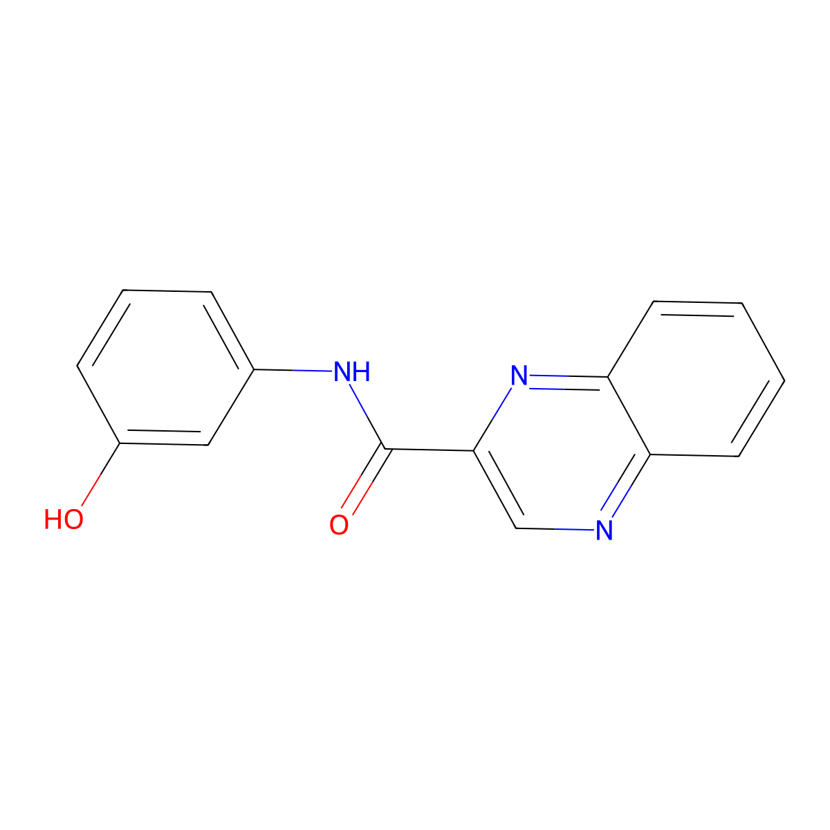 N-(3-hydroxyphenyl)quinoxaline-2-carboxamide molecular structure, CAS 1206970-59-3