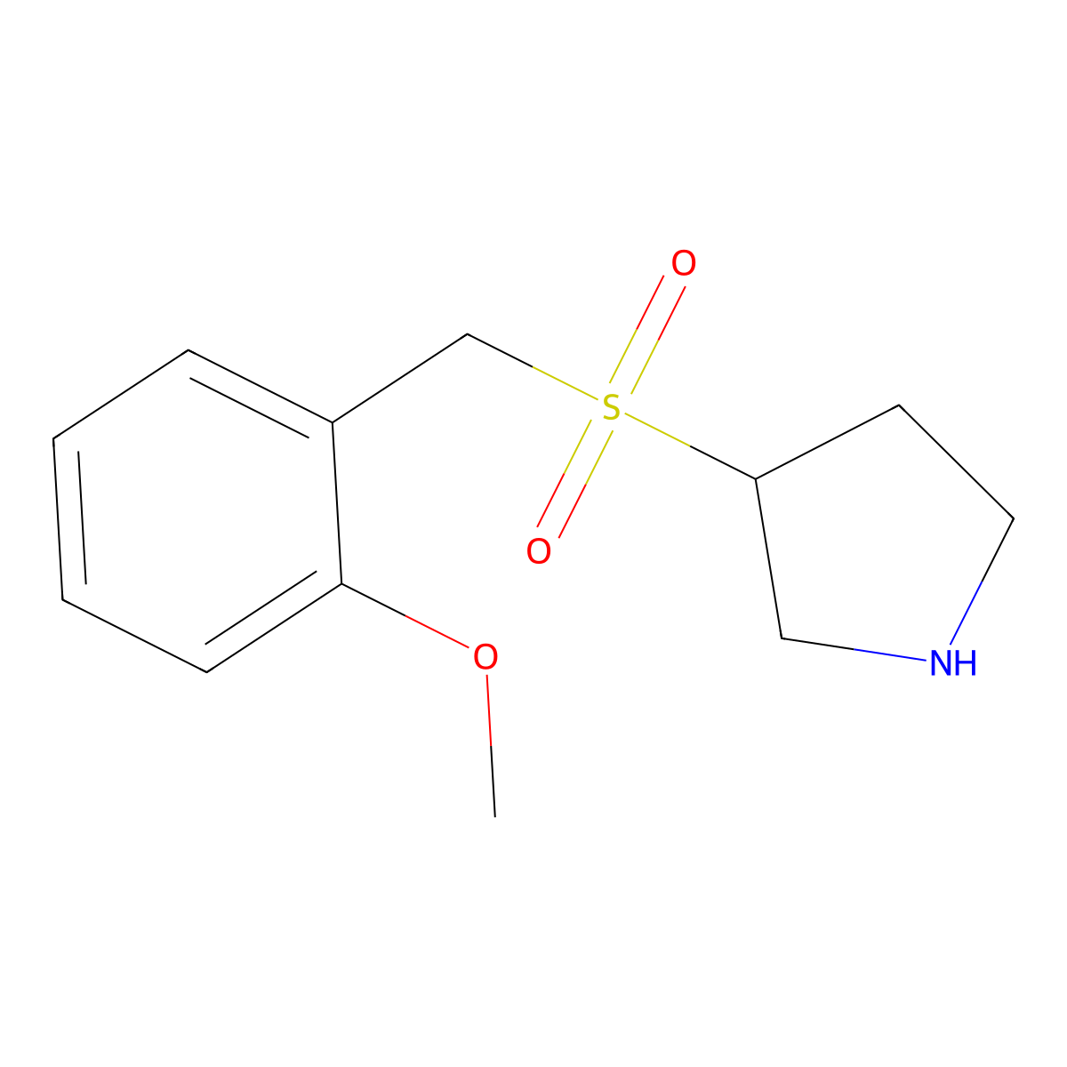 3-(2-Methoxybenzylsulfonyl)pyrrolidine molecular structure, CAS 1206970-68-4