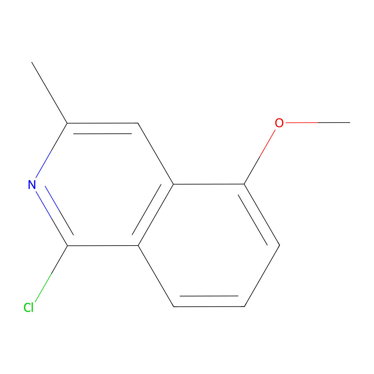 1-Chloro-5-methoxy-3-methylisoquinoline molecular structure, CAS 1206970-84-4