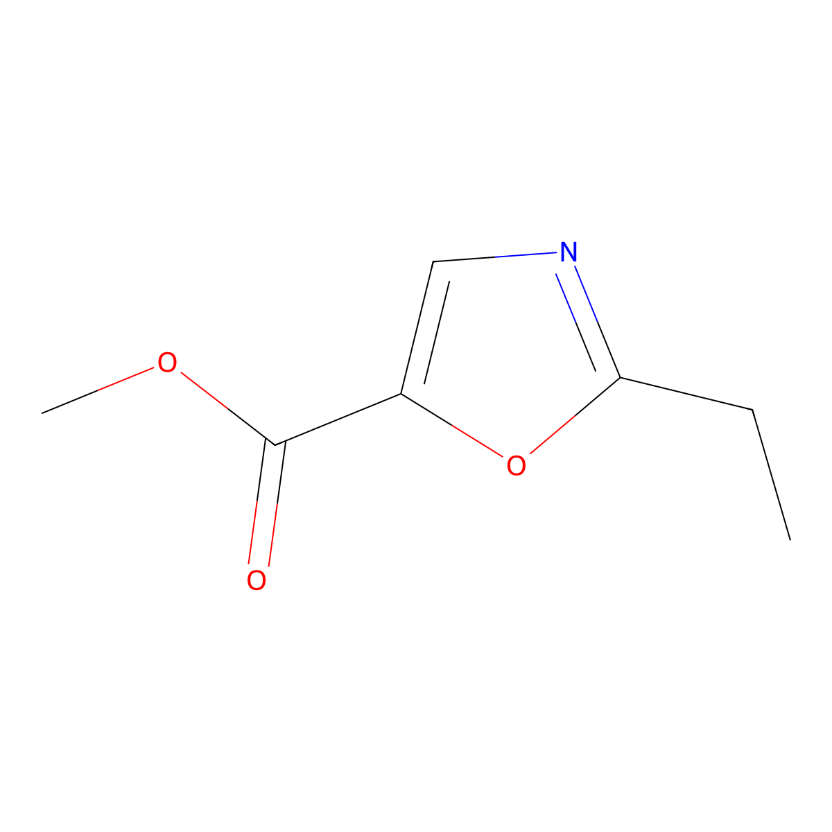 2-Ethyl-oxazole-5-carboxylic acid methyl ester molecular structure, CAS 1206971-60-9