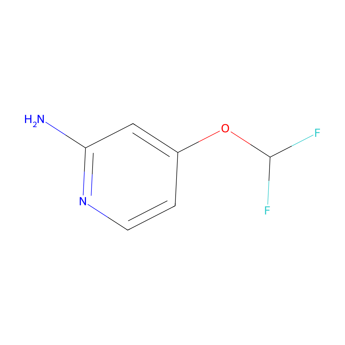 4-(Difluoromethoxy)pyridin-2-amine molecular structure, CAS 1206972-19-1