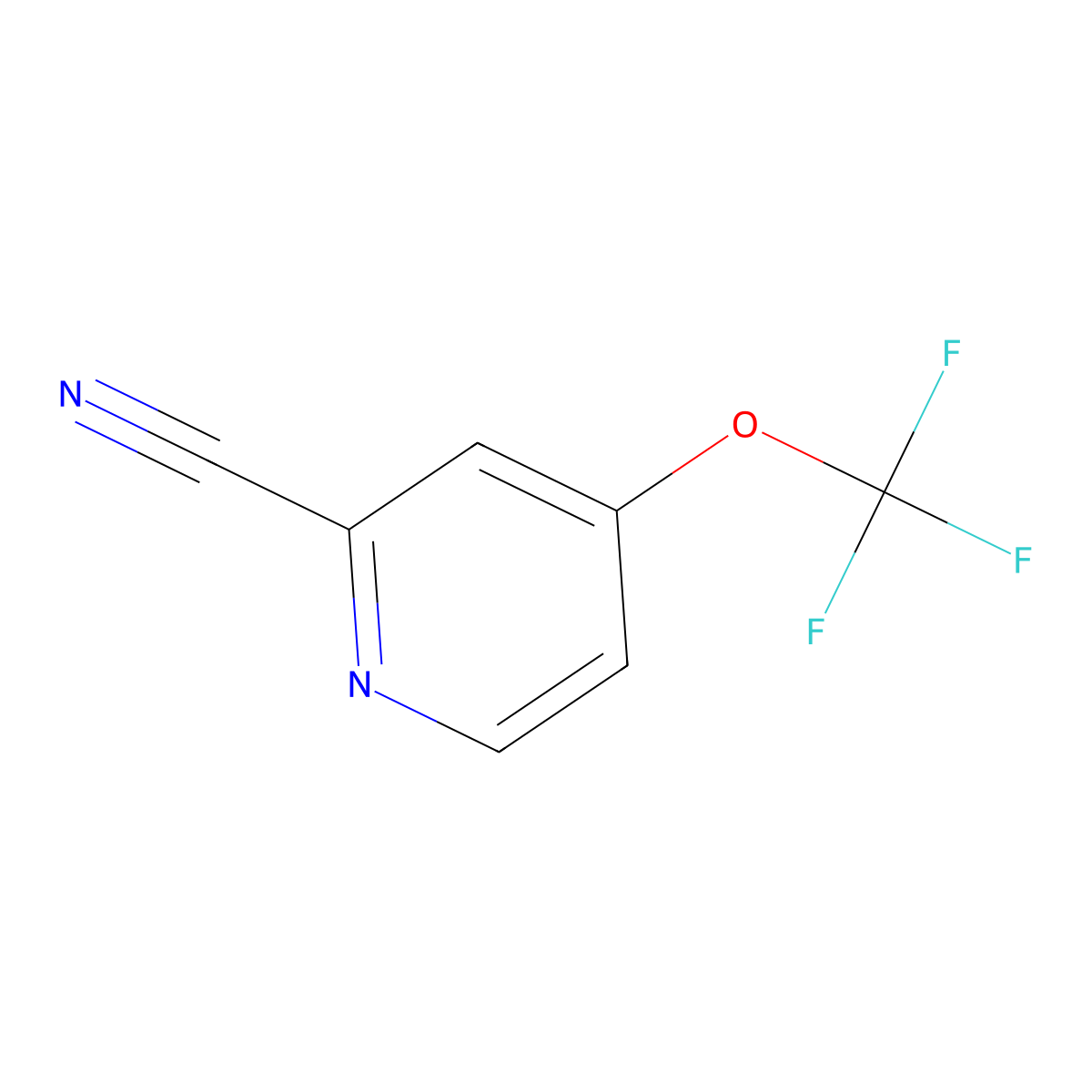 2-Cyano-4-(trifluoromethoxy)pyridine molecular structure, CAS 1206972-32-8