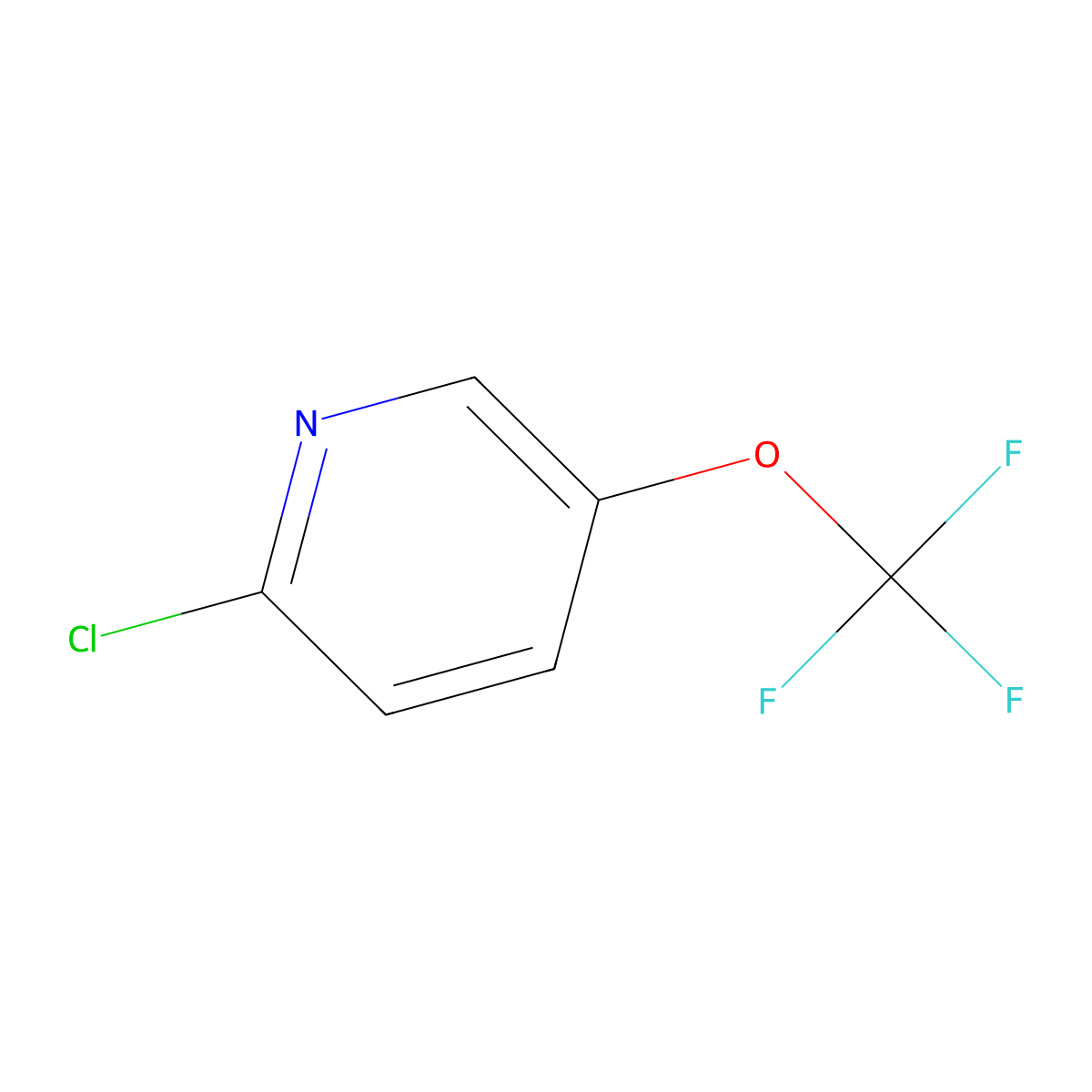 2-Chloro-5-(trifluoromethoxy)pyridine molecular structure, CAS 1206972-45-3