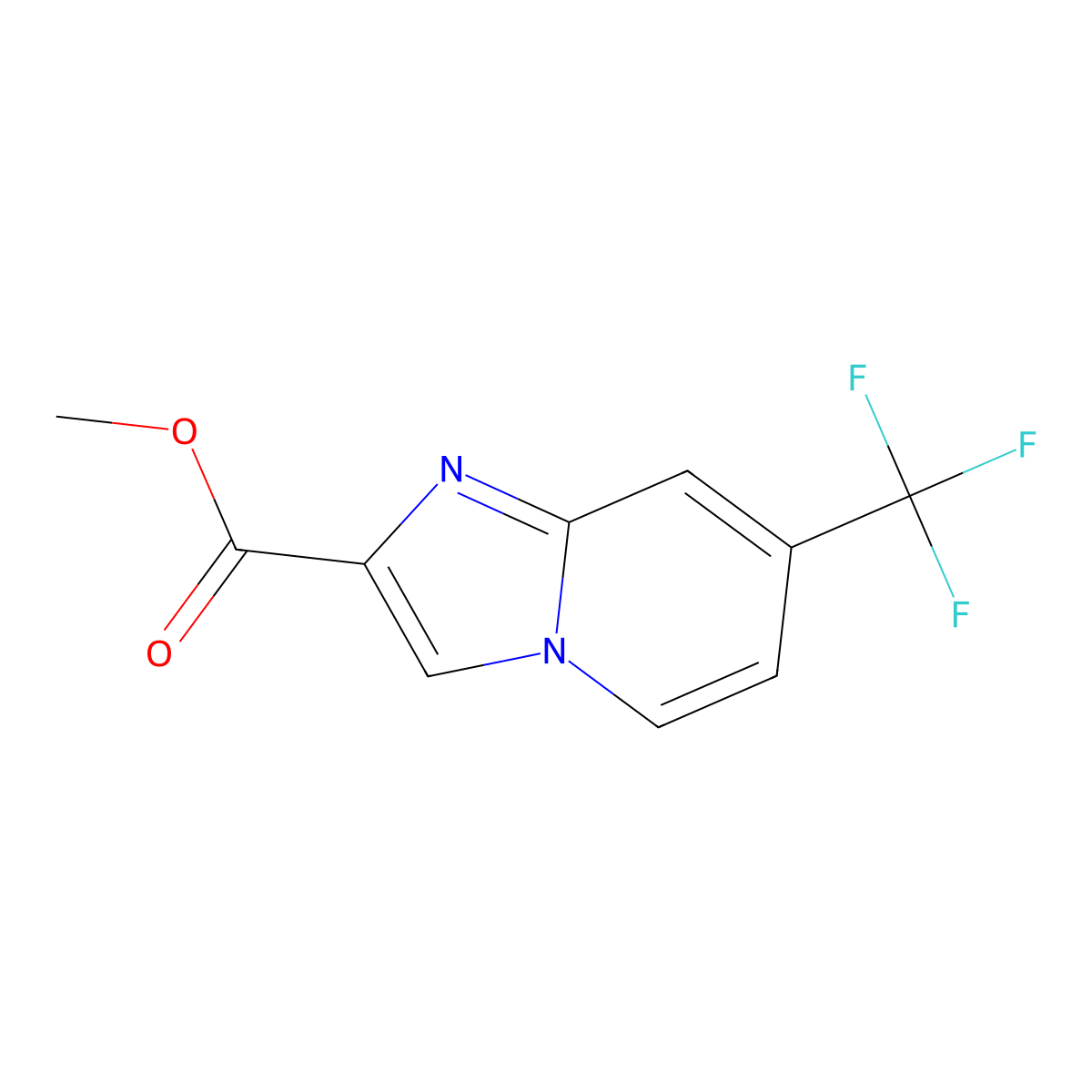 Methyl 7-(trifluoromethyl)imidazo[1,2-a]pyridine-2-carboxylate molecular structure, CAS 1206972-64-6