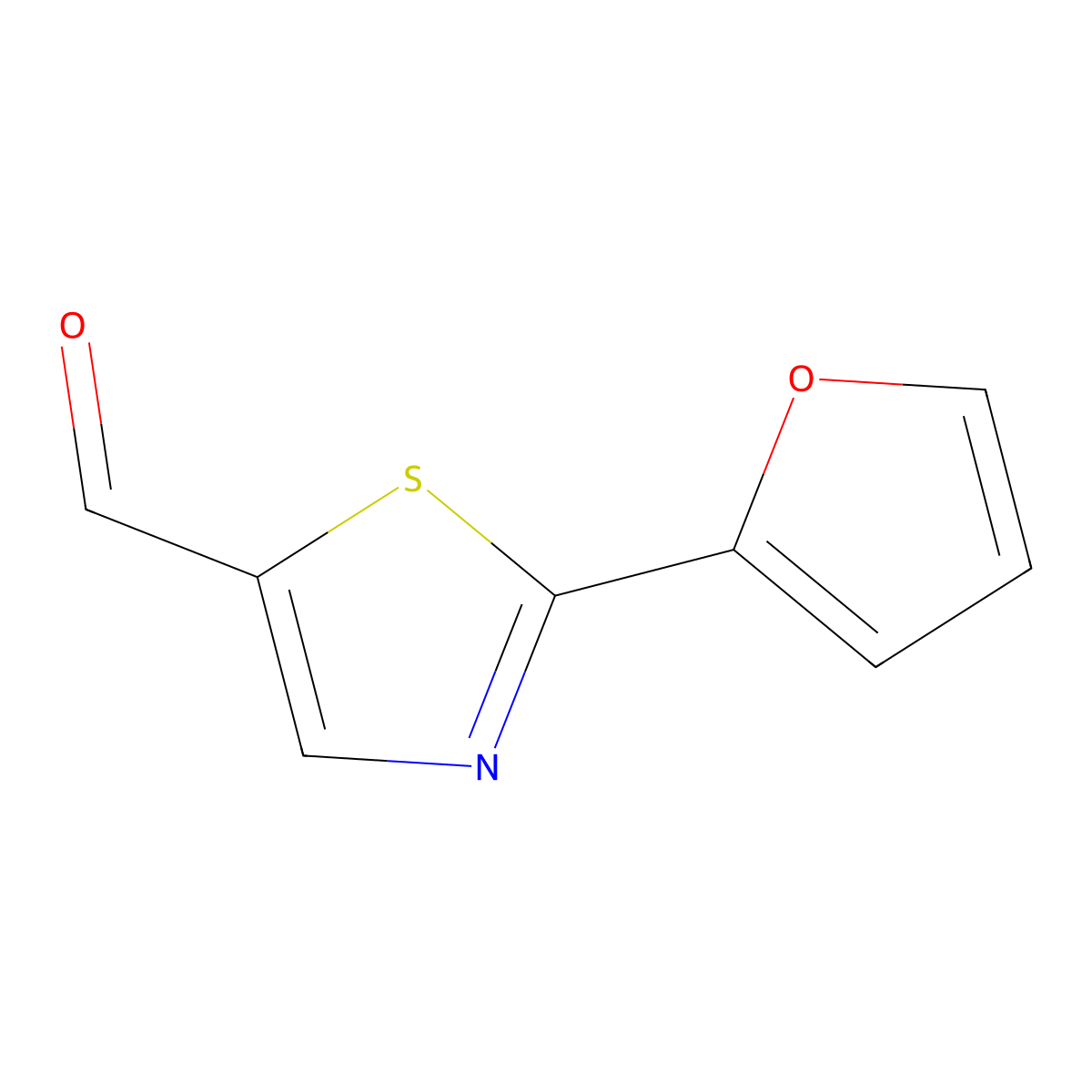 2-(Furan-2-yl)-1,3-thiazole-5-carbaldehyde molecular structure, CAS 1206972-65-7