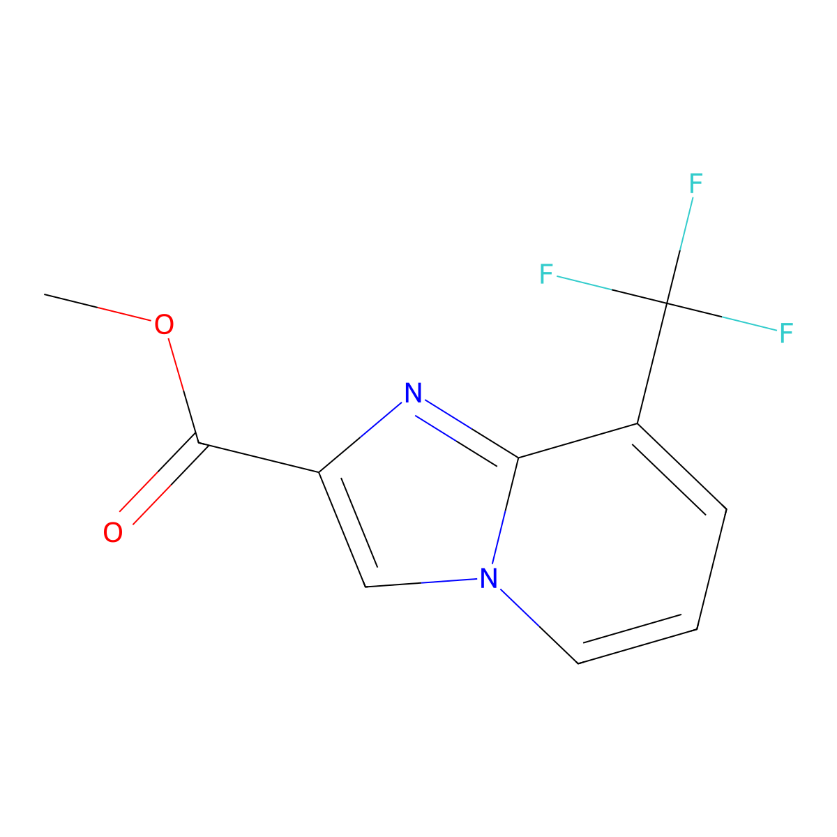 Methyl 8-(trifluoromethyl)imidazo[1,2-a]pyridine-2-carboxylate molecular structure, CAS 1206972-73-7
