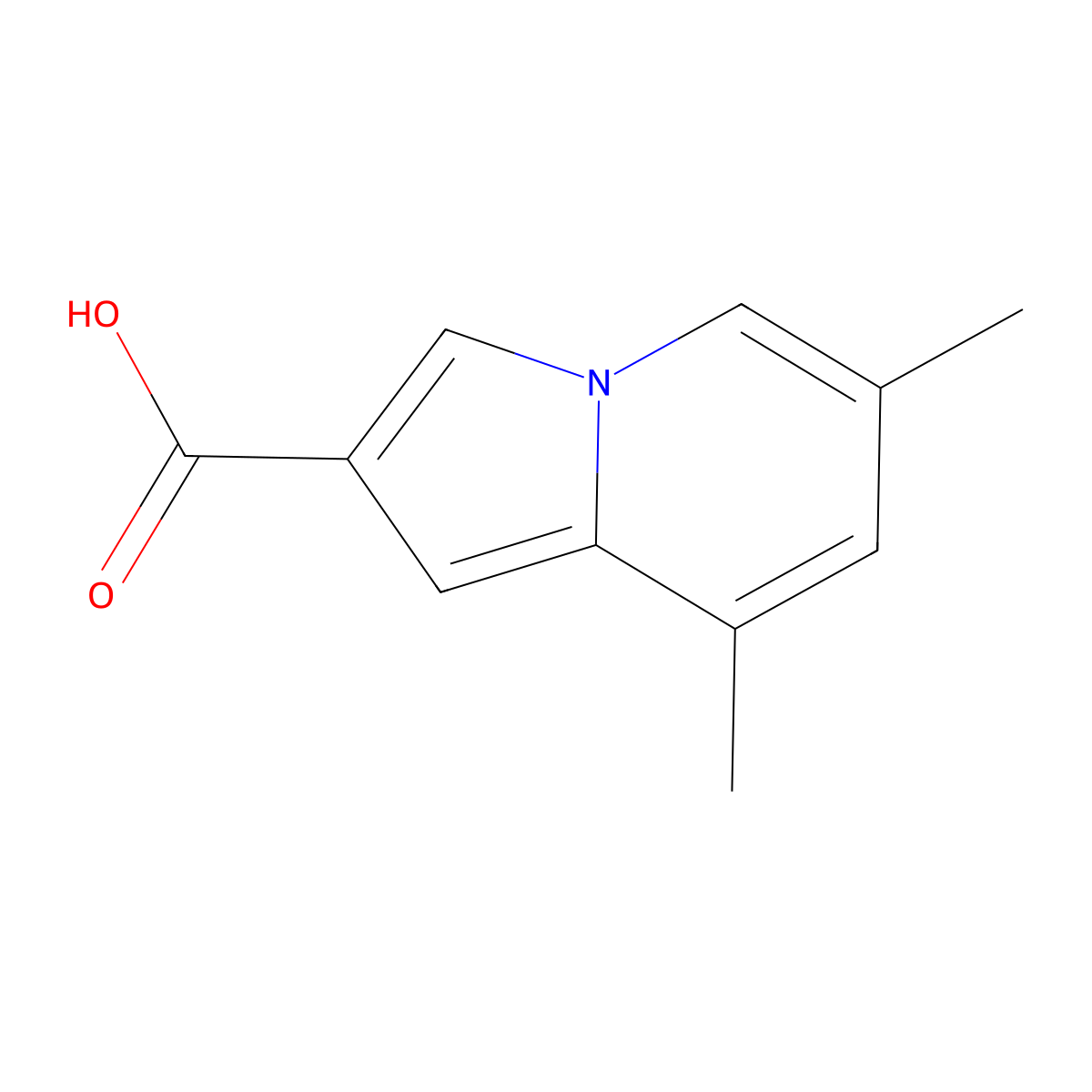 6,8-Dimethylindolizine-2-carboxylic acid molecular structure, CAS 1206972-95-3