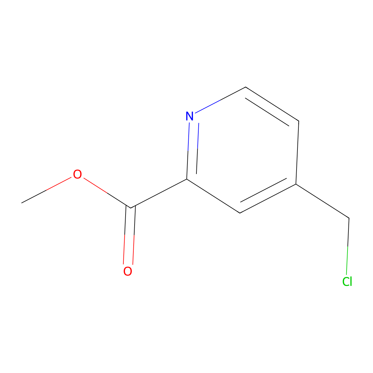 Methyl 4-(chloromethyl)pyridine-2-carboxylate molecular structure, CAS 1206973-14-9