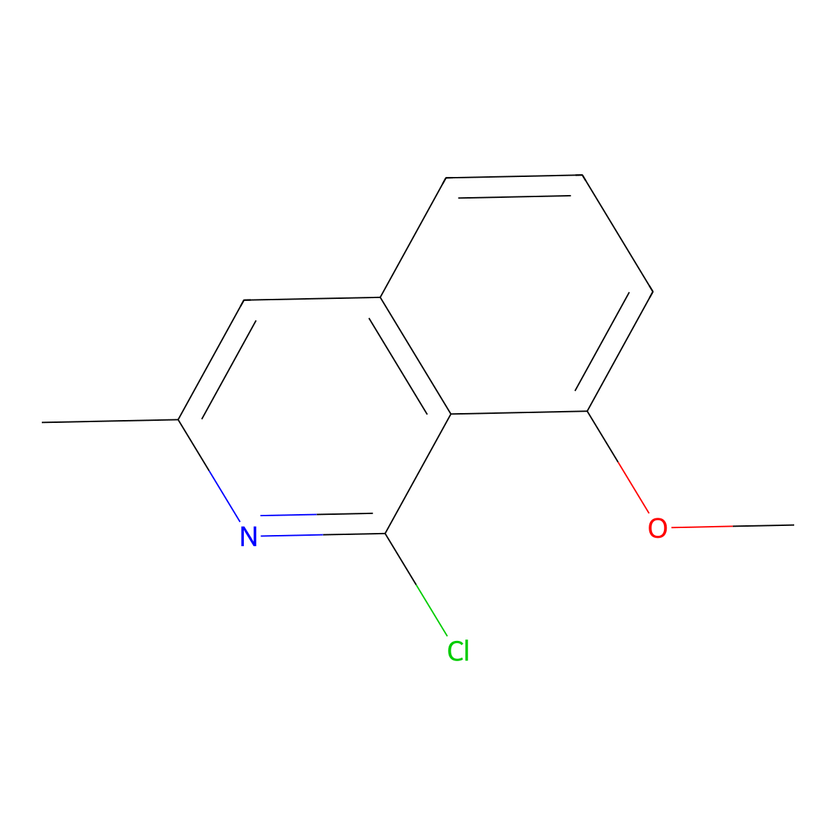 1-Chloro-8-methoxy-3-methylisoquinoline molecular structure, CAS 1206974-07-3