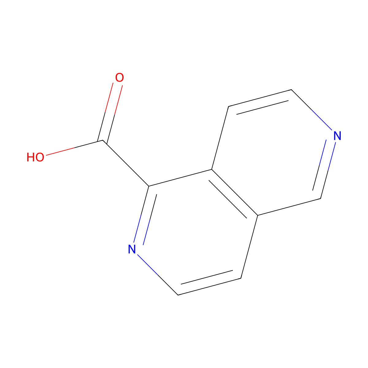 2,6-Naphthyridine-1-carboxylic acid molecular structure, CAS 1206974-52-8
