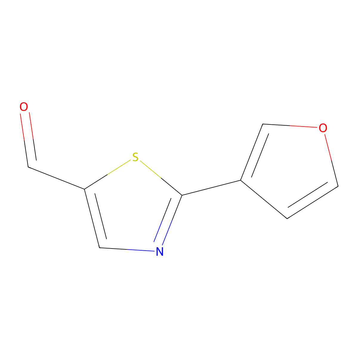 2-(Furan-3-yl)-1,3-thiazole-5-carbaldehyde molecular structure, CAS 1206974-79-9