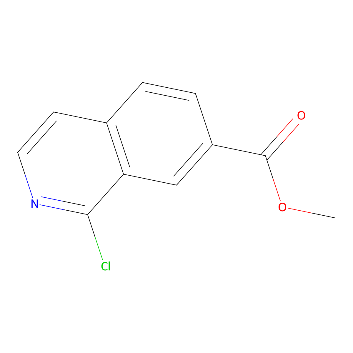 Methyl 1-chloroisoquinoline-7-carboxylate molecular structure, CAS 1206975-02-1