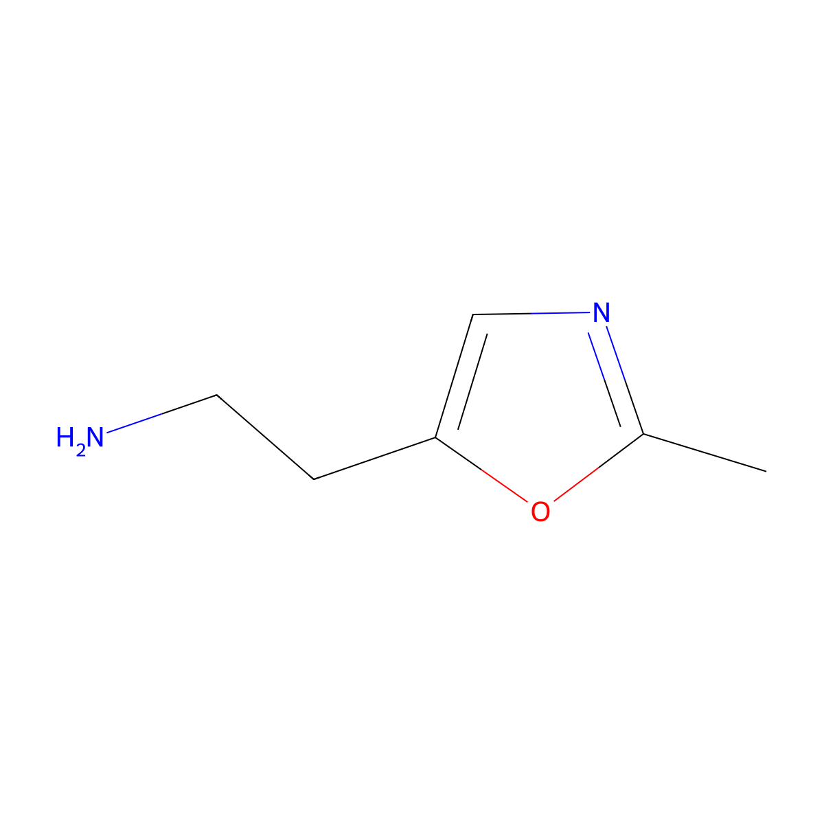 2-(2-Methyl-1,3-oxazol-5-yl)ethan-1-amine molecular structure, CAS 1206975-12-3
