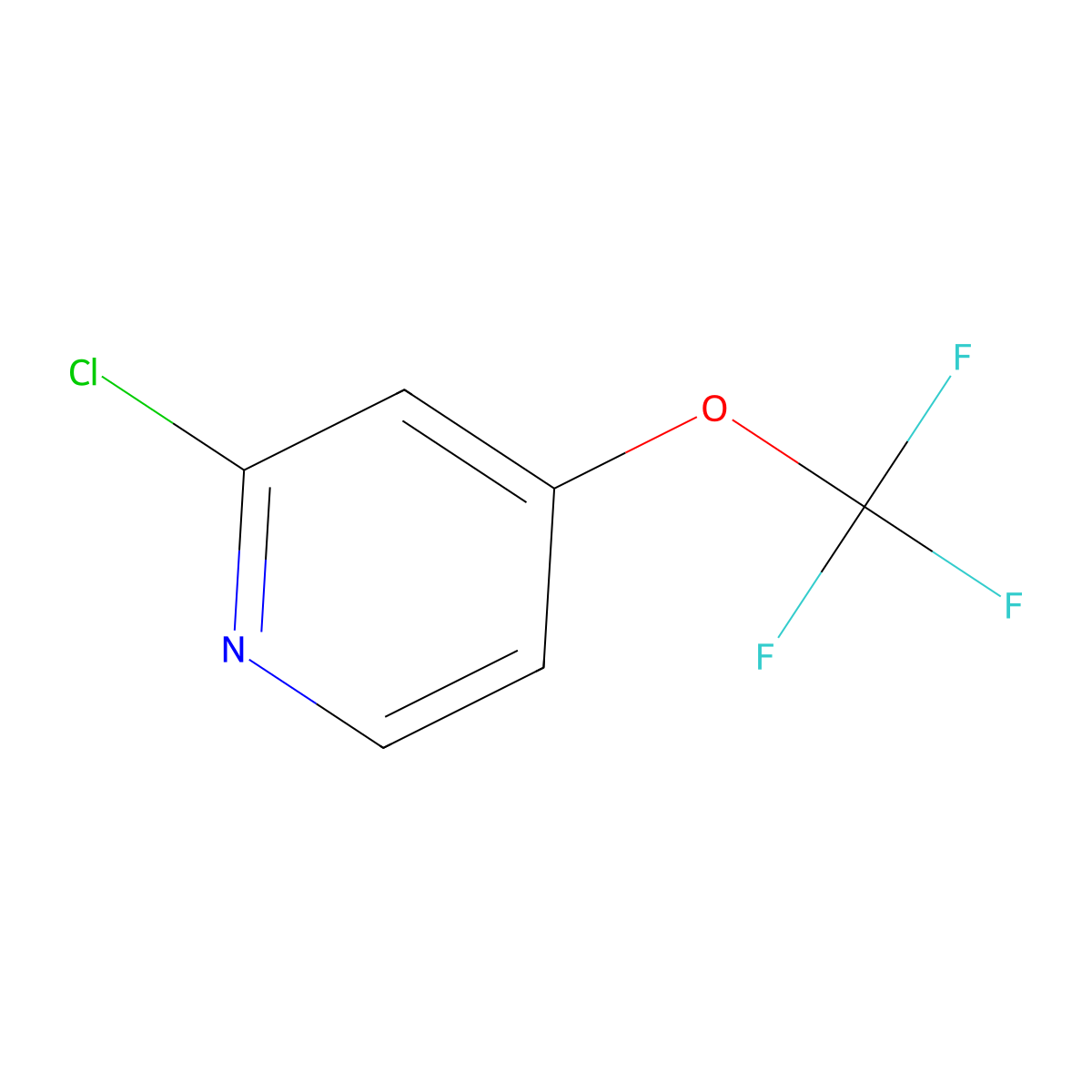 2-Chloro-4-(trifluoromethoxy)pyridine molecular structure, CAS 1206975-33-8