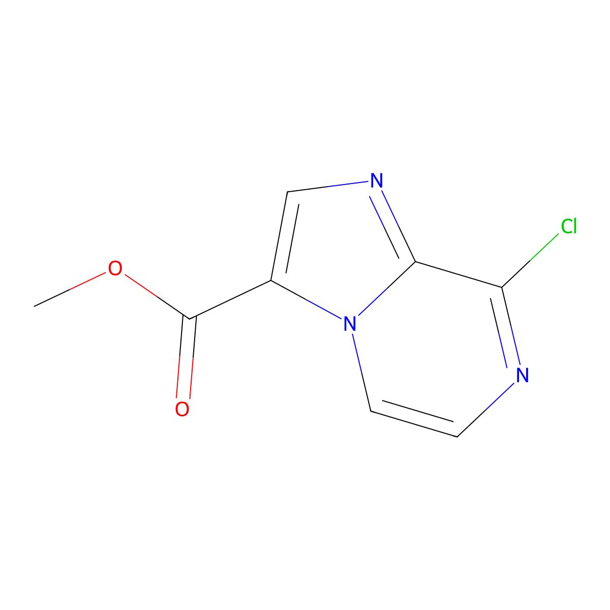 Methyl 8-chloroimidazo[1,2-a]pyrazine-3-carboxylate molecular structure, CAS 1206975-87-2