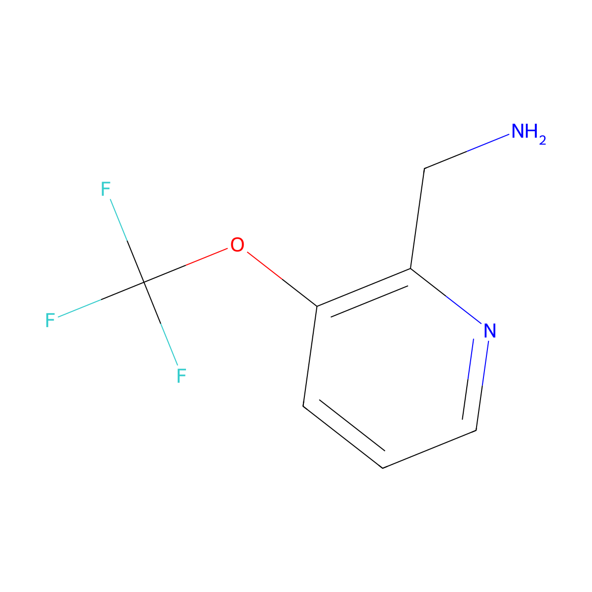 (3-(Trifluoromethoxy)pyridin-2-yl)methanamine molecular structure, CAS 1206977-79-8