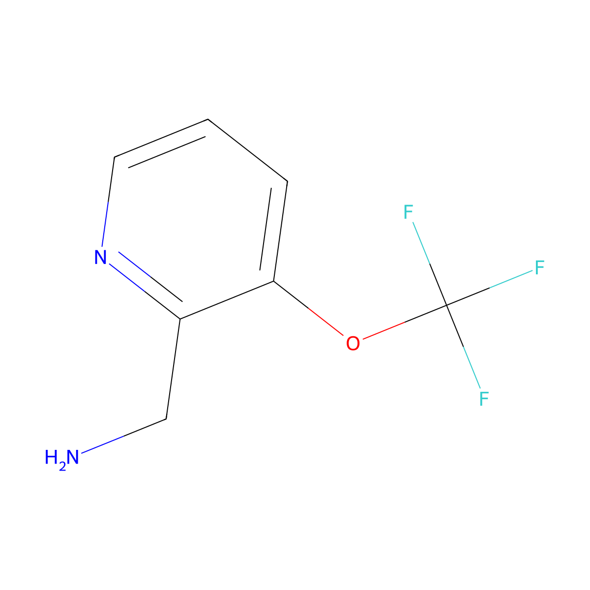 (3-(Trifluoromethoxy)pyridin-2-yl)methanamine molecular structure, CAS 1206977-79-8