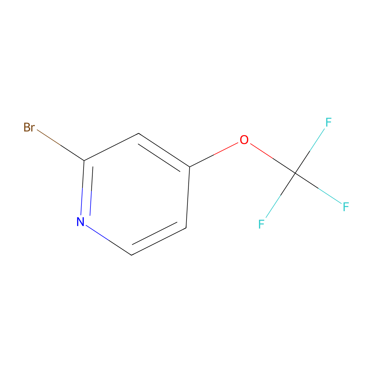 2-Bromo-4-(trifluoromethoxy)pyridine molecular structure, CAS 1206977-89-0