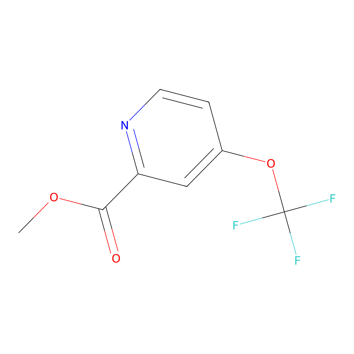 Methyl 4-(trifluoromethoxy)pyridine-2-carboxylate molecular structure, CAS 1206978-25-7