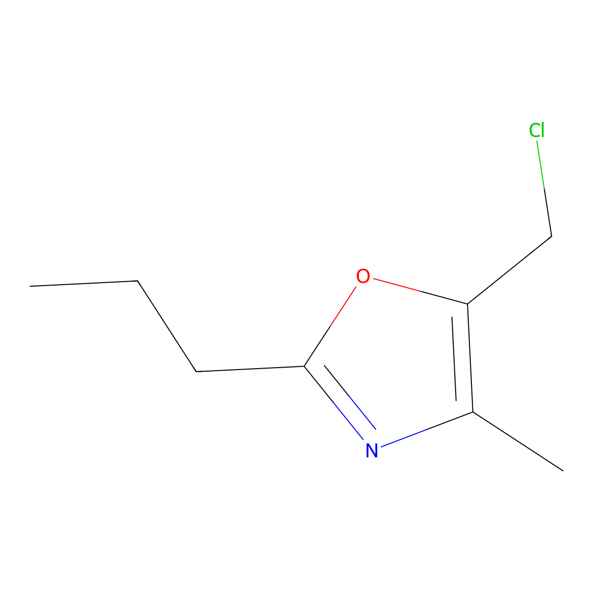 5-(Chloromethyl)-4-methyl-2-propyl-1,3-oxazole molecular structure, CAS 1206979-65-8