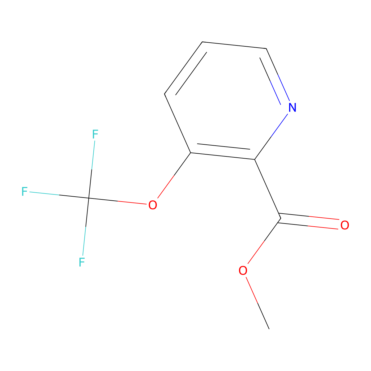 Methyl 3-(trifluoromethoxy)pyridine-2-carboxylate molecular structure, CAS 1206979-70-5