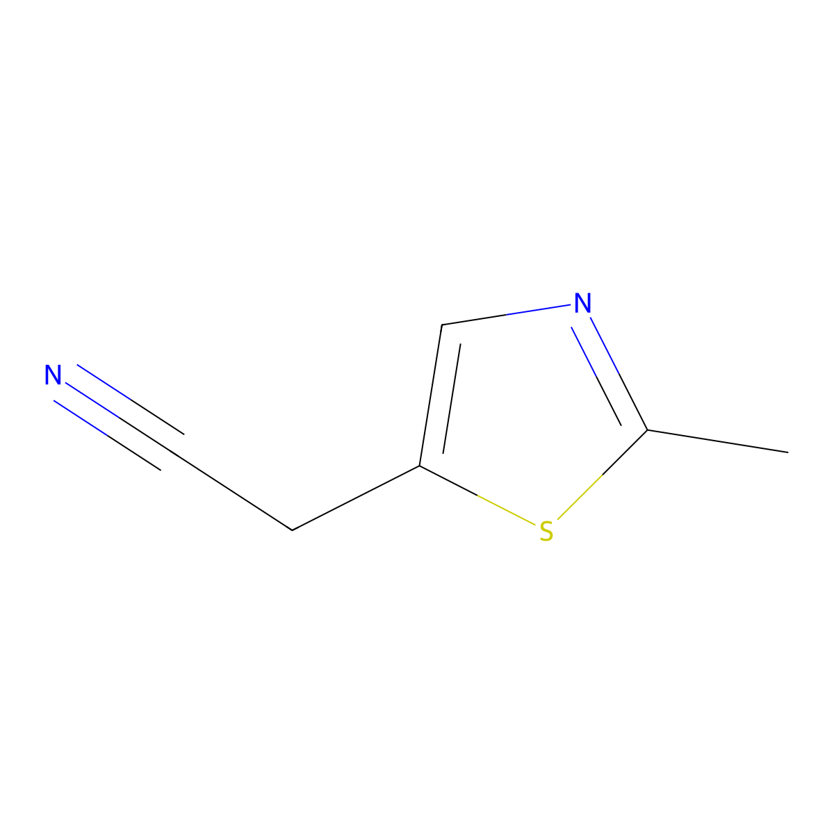 2-(2-Methyl-1,3-thiazol-5-yl)acetonitrile molecular structure, CAS 1206980-07-5