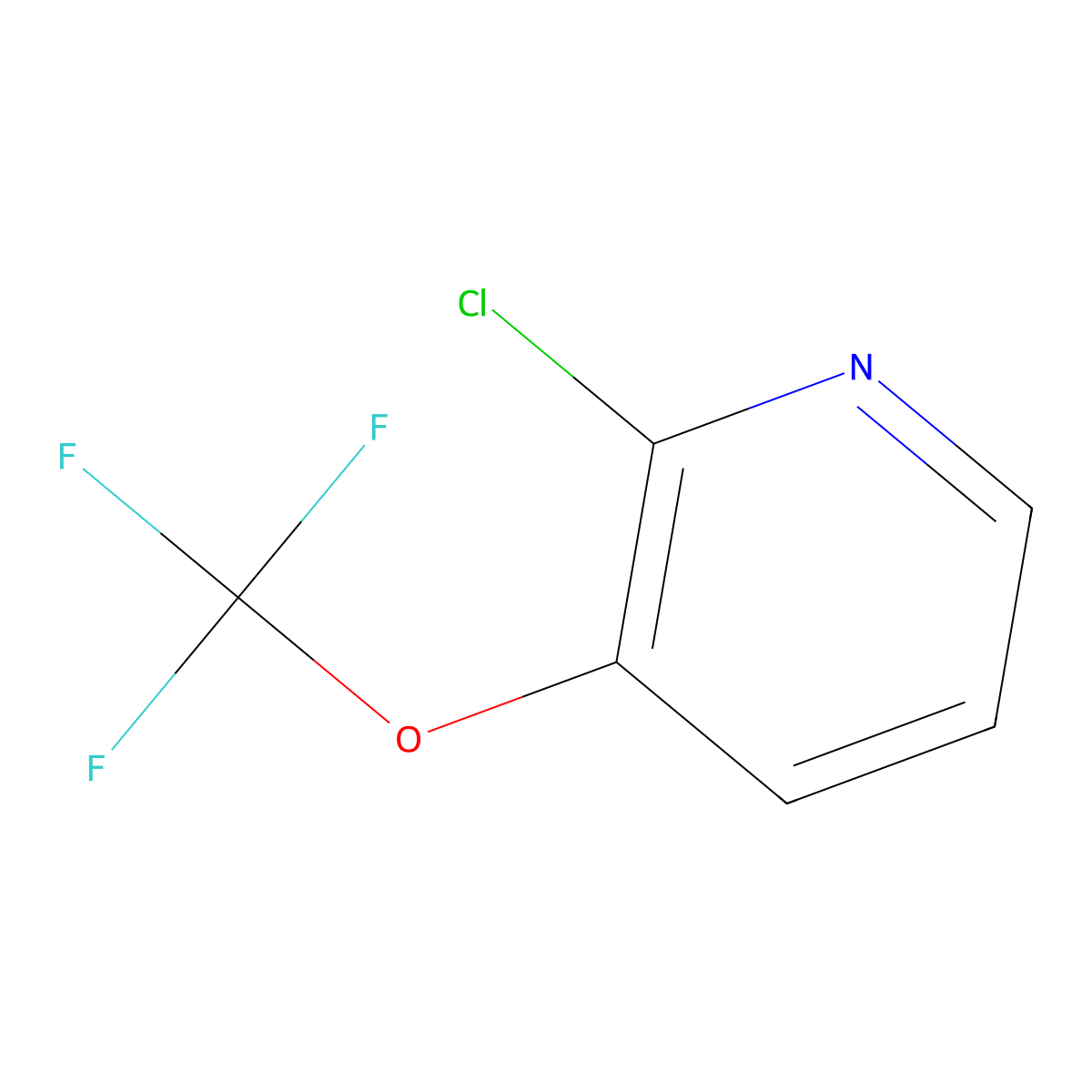 2-Chloro-3-(trifluoromethoxy)pyridine molecular structure, CAS 1206980-39-3