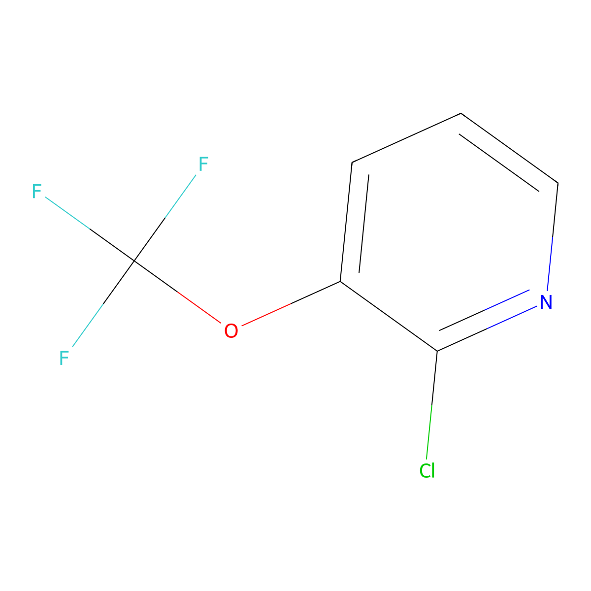 2-Chloro-3-(trifluoromethoxy)pyridine molecular structure, CAS 1206980-39-3