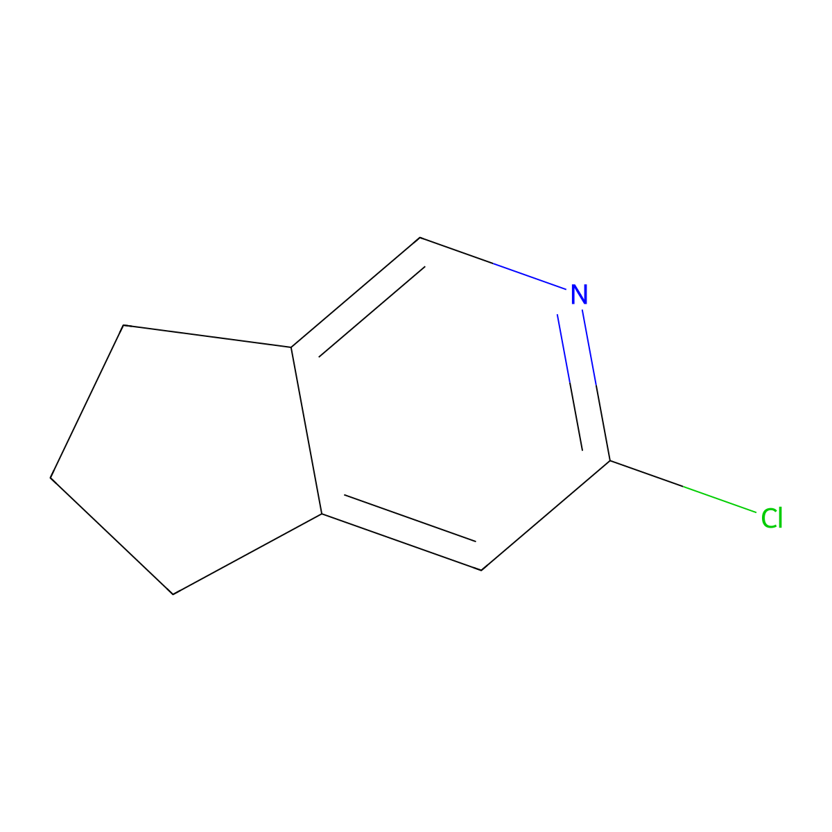 3-chloro-5H,6H,7H-cyclopenta[c]pyridine molecular structure, CAS 1206980-79-1