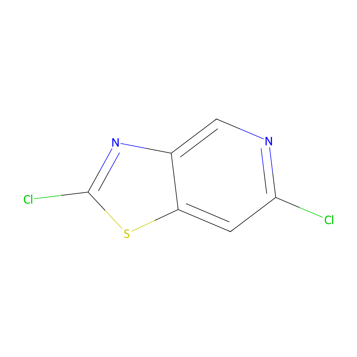 2,6-Dichloro-(1,3)thiazolo(4,5-c)pyridine molecular structure, CAS 1206980-92-8