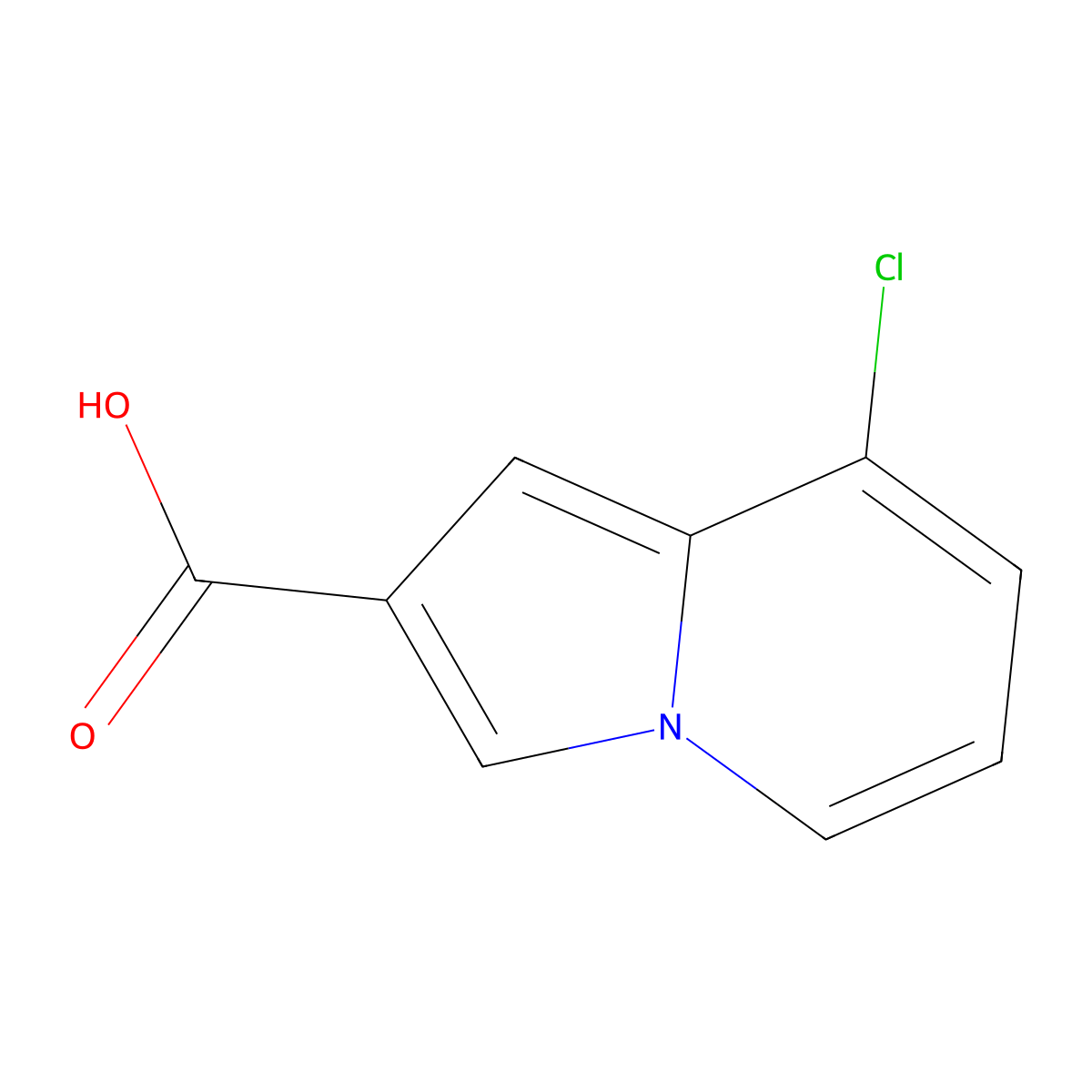 8-Chloroindolizine-2-carboxylic acid molecular structure, CAS 1206981-17-0