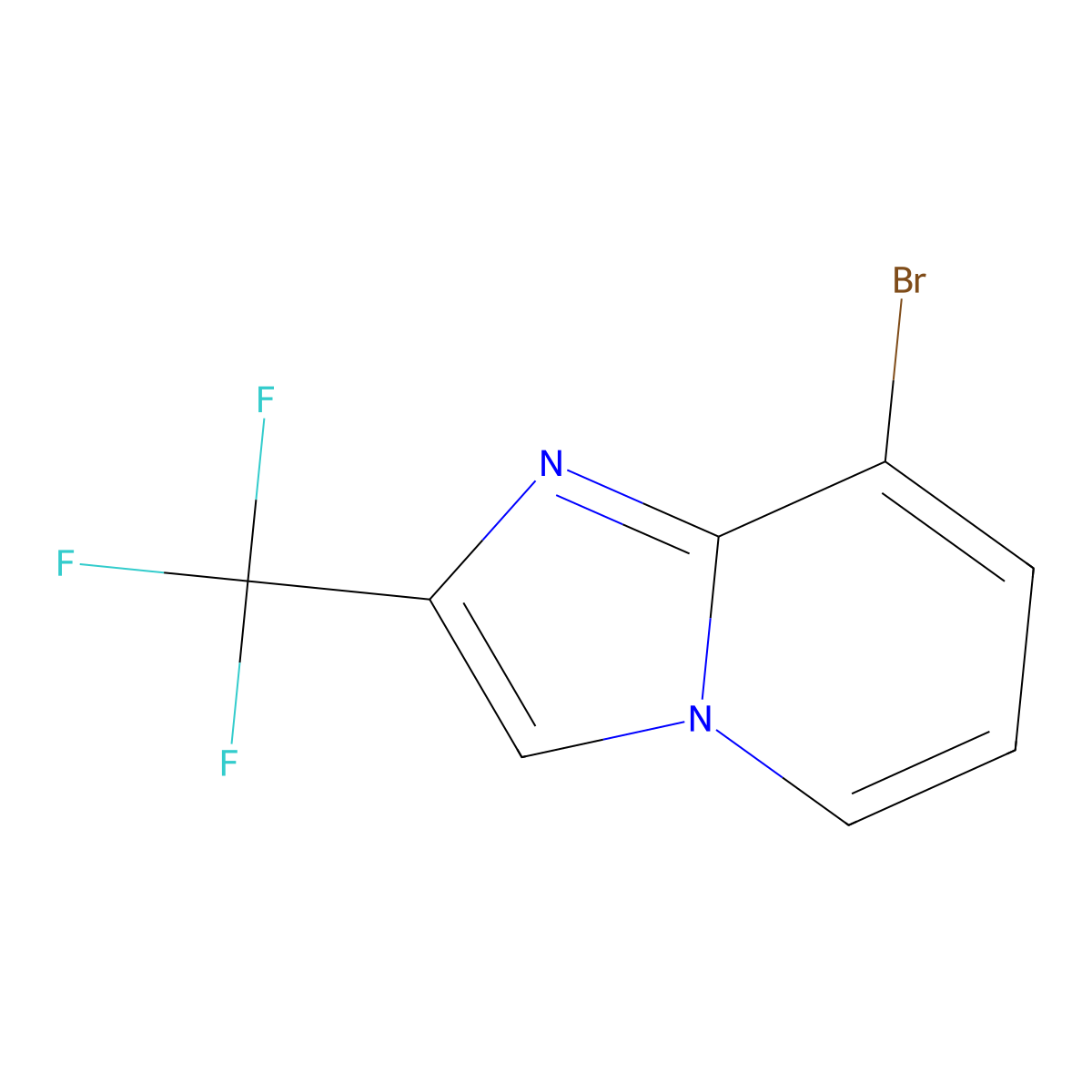 8-Bromo-2-(trifluoromethyl)imidazo(1,2-a)pyridine molecular structure, CAS 1206981-68-1