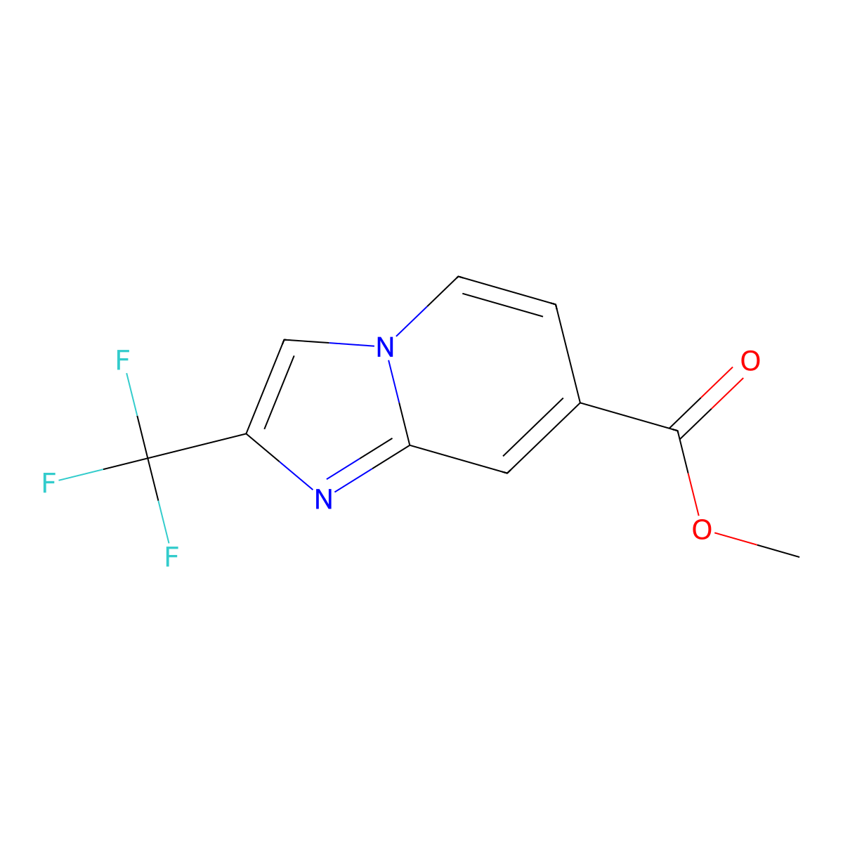 Methyl 2-(trifluoromethyl)imidazo[1,2-a]pyridine-7-carboxylate molecular structure, CAS 1206981-72-7