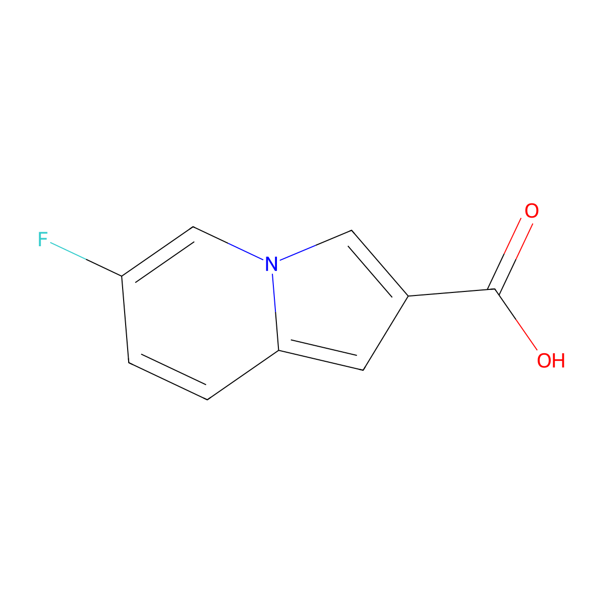 6-Fluoroindolizine-2-carboxylic acid molecular structure, CAS 1206981-79-4