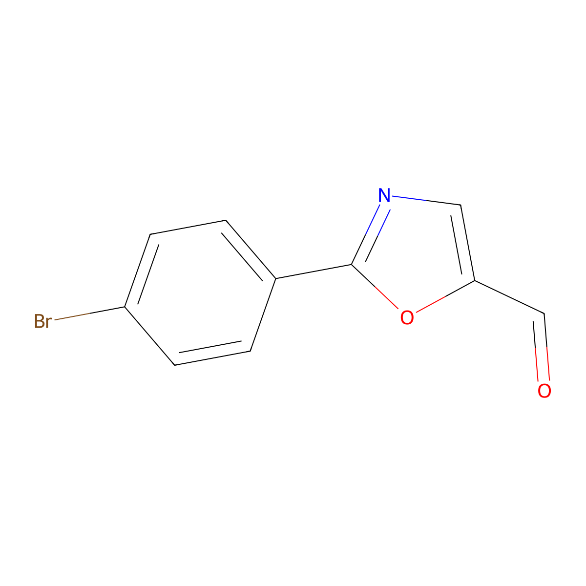 2-(4-Bromophenyl)oxazole-5-carbaldehyde molecular structure, CAS 1206982-22-0