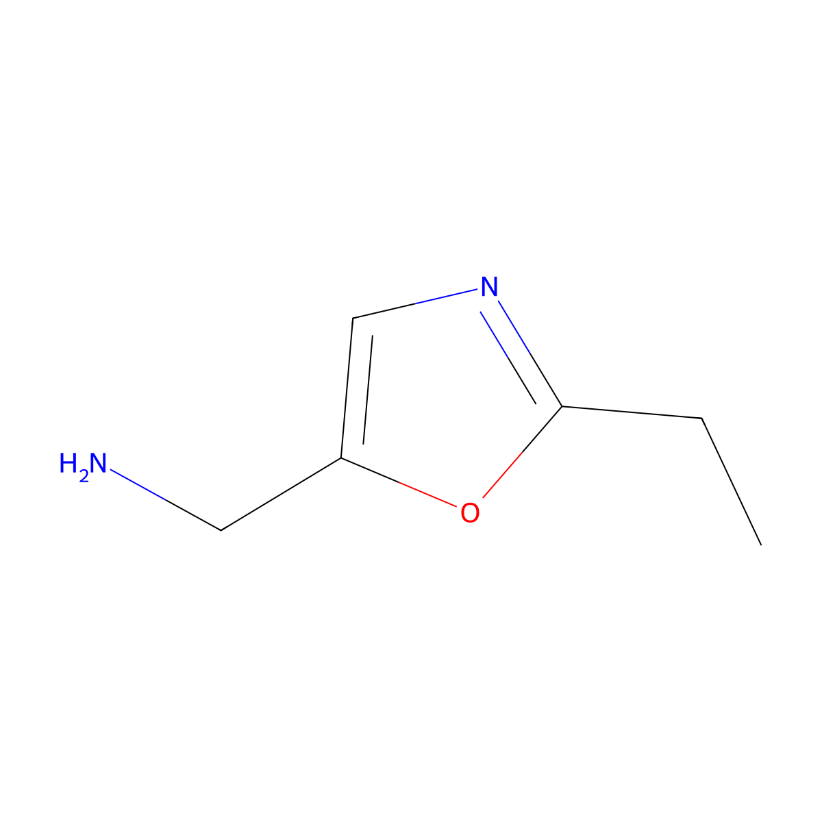 (2-Ethyl-1,3-oxazol-5-yl)methanamine molecular structure, CAS 1206982-50-4