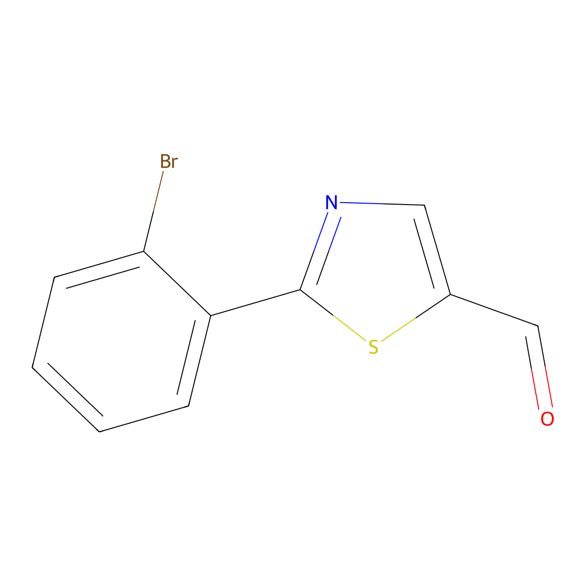2-(2-Bromophenyl)thiazole-5-carbaldehyde molecular structure, CAS 1206983-08-5