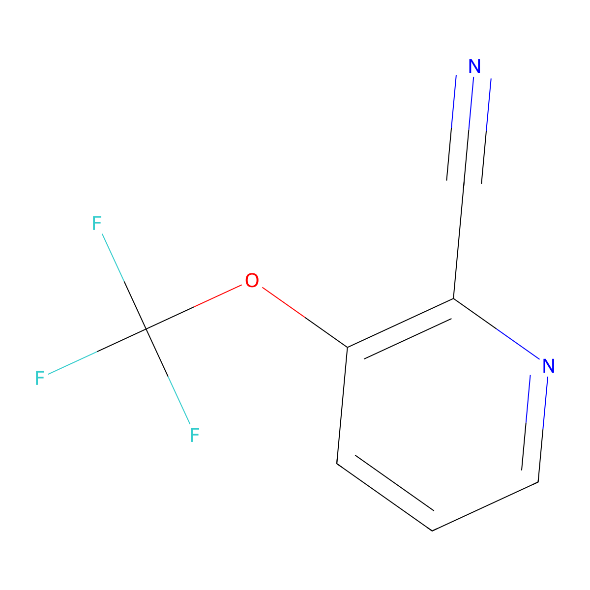 3-(Trifluoromethoxy)picolinonitrile molecular structure, CAS 1206983-47-2
