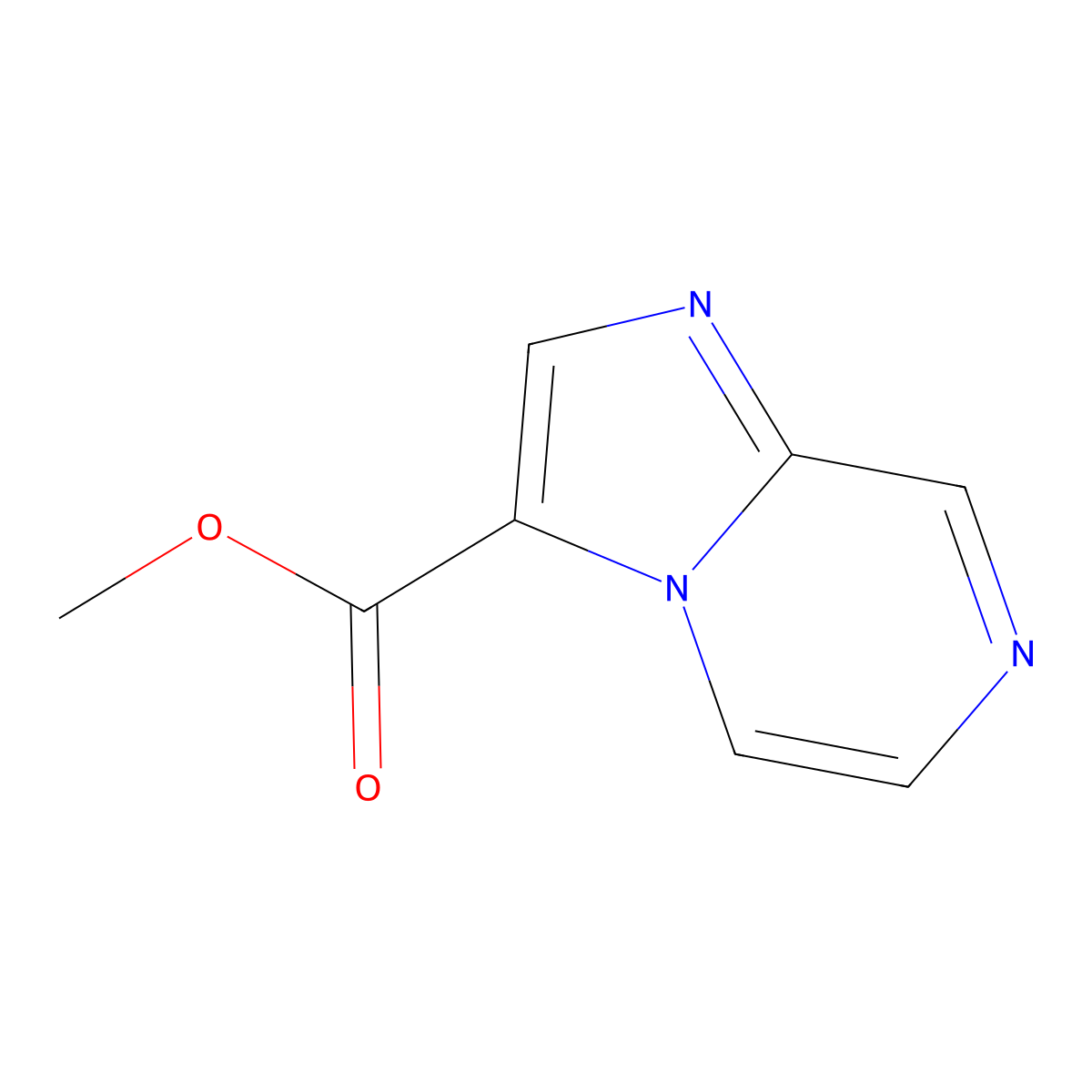 Methyl imidazo[1,2-a]pyrazine-3-carboxylate molecular structure, CAS 1206983-57-4