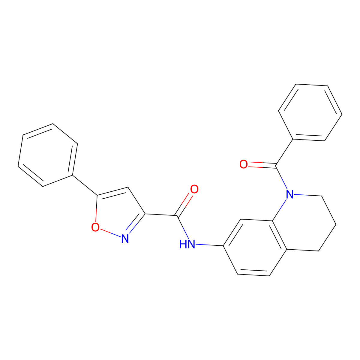 N-(1-benzoyl-1,2,3,4-tetrahydroquinolin-7-yl)-5-phenylisoxazole-3-carboxamide molecular structure, CAS 1206985-10-5