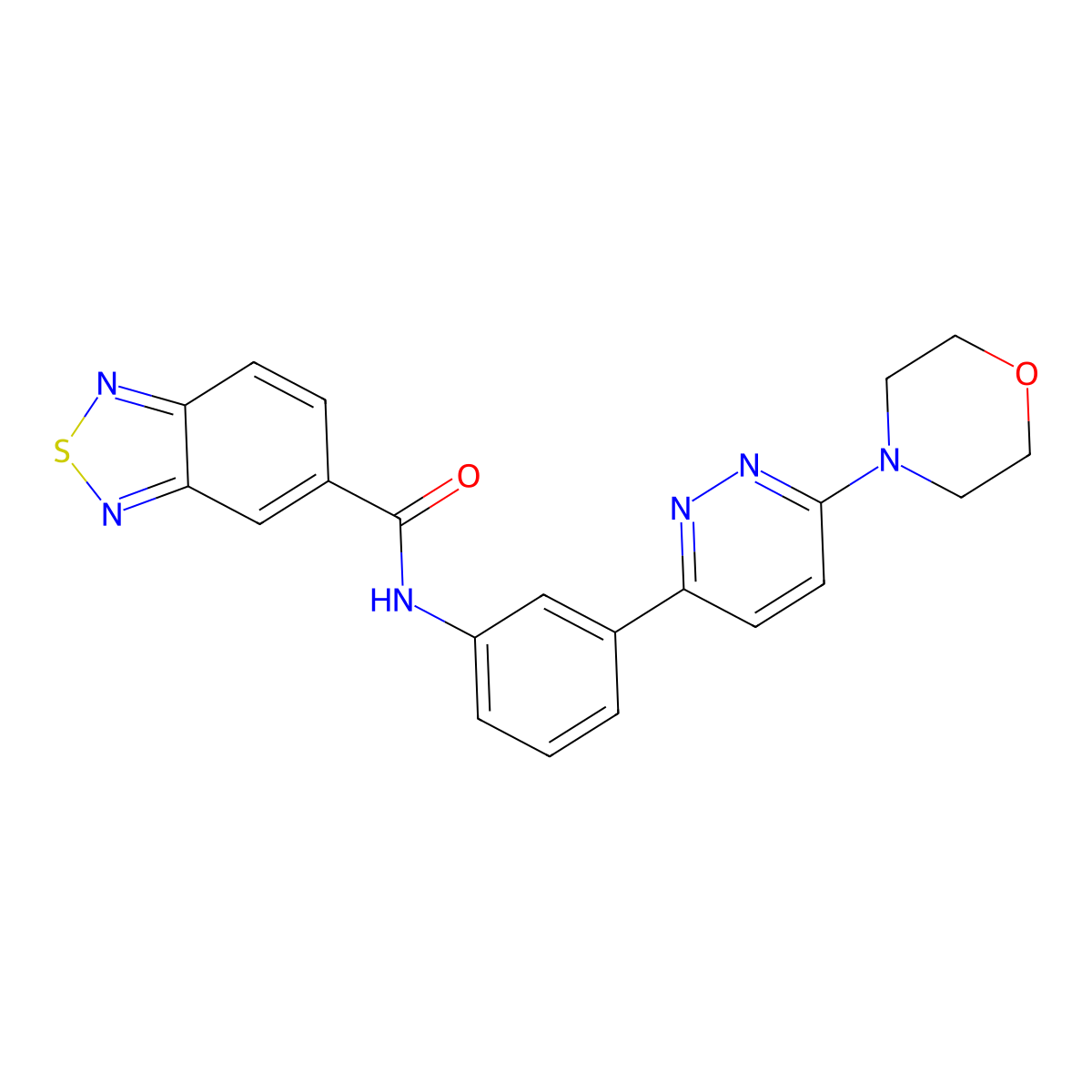 N-(3-(6-morpholinopyridazin-3-yl)phenyl)benzo[c][1,2,5]thiadiazole-5-carboxamide molecular structure, CAS 1206985-44-5