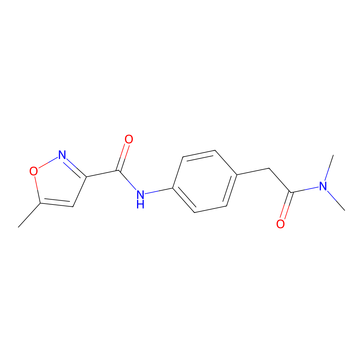 N-(4-(2-(dimethylamino)-2-oxoethyl)phenyl)-5-methylisoxazole-3-carboxamide molecular structure, CAS 1206986-62-0